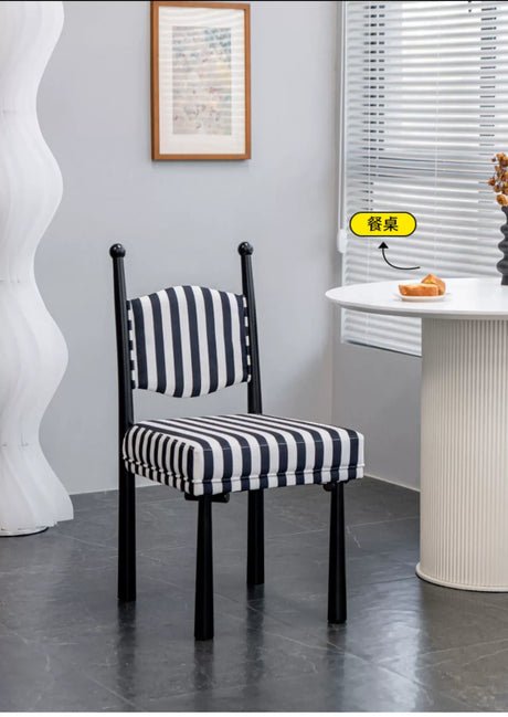 ABOUT WHITE Valentina Retro-Luxe Lambskin Dining Chair from ABOUT WHITE