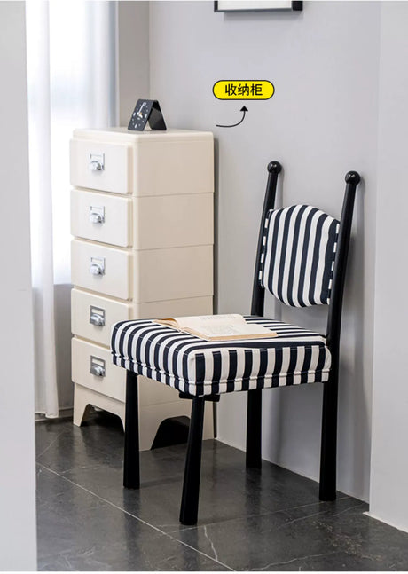ABOUT WHITE Valentina Retro-Luxe Lambskin Dining Chair from ABOUT WHITE
