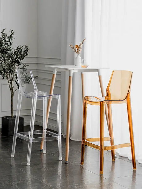 ABOUT WHITE Yamanashi Sleek Transparent Bar Chair from ABOUT WHITE