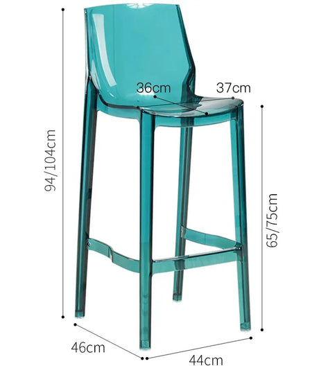 ABOUT WHITE Yamanashi Sleek Transparent Bar Chair from ABOUT WHITE