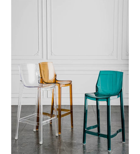ABOUT WHITE Yamanashi Sleek Transparent Bar Chair from ABOUT WHITE