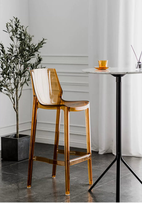 ABOUT WHITE Yamanashi Sleek Transparent Bar Chair from ABOUT WHITE