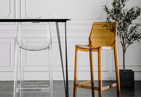 ABOUT WHITE Yamanashi Sleek Transparent Bar Chair from ABOUT WHITE