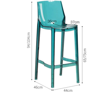 ABOUT WHITE Yamanashi Sleek Transparent Bar Chair from ABOUT WHITE