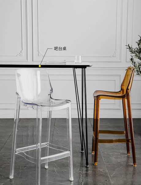 ABOUT WHITE Yamanashi Sleek Transparent Bar Chair from ABOUT WHITE
