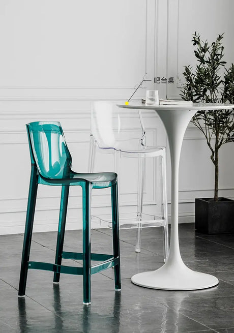 ABOUT WHITE Yamanashi Sleek Transparent Bar Chair from ABOUT WHITE