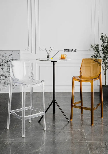 ABOUT WHITE Yamanashi Sleek Transparent Bar Chair from ABOUT WHITE
