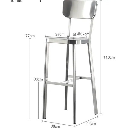 ABOUT WHITE Yuzuki Modern Stainless Steel Bar Chair from ABOUT WHITE