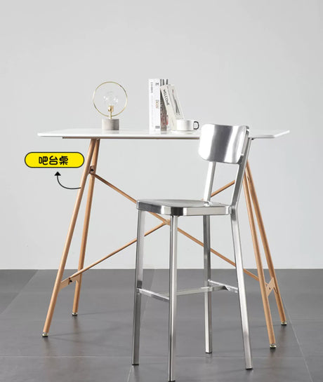 ABOUT WHITE Yuzuki Modern Stainless Steel Bar Chair from ABOUT WHITE