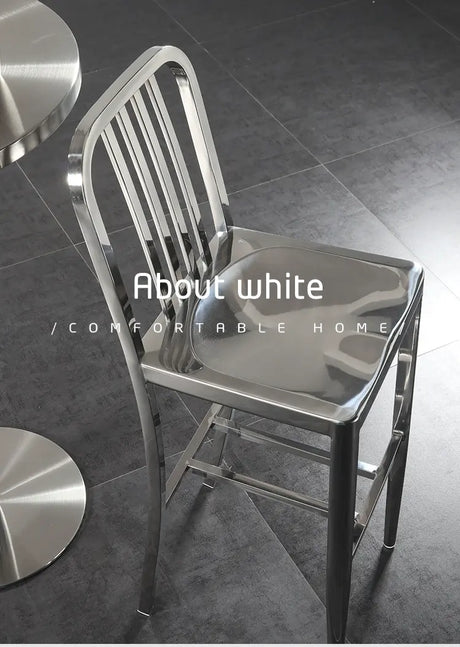 ABOUT WHITE Yuzuki Modern Stainless Steel Bar Chair from ABOUT WHITE
