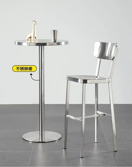 ABOUT WHITE Yuzuki Modern Stainless Steel Bar Chair from ABOUT WHITE