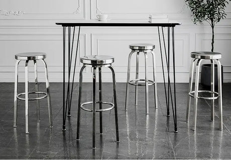 ABOUT WHITE Zorion Elegant Stainless Steel High Stool from ABOUT WHITE