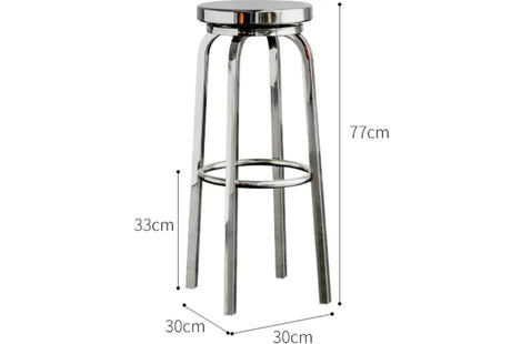 ABOUT WHITE Zorion Elegant Stainless Steel High Stool from ABOUT WHITE