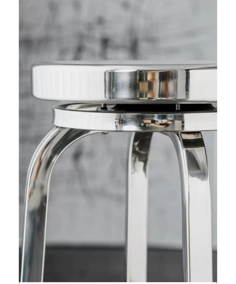 ABOUT WHITE Zorion Elegant Stainless Steel High Stool from ABOUT WHITE