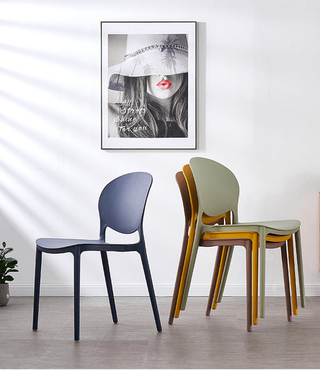 A&D Callidora Minimalist Durable Plastic Dining Chair from A&D