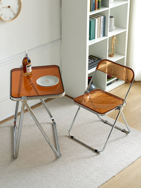A&D Isadora Transparent Versatile Folding Table Set from A&D