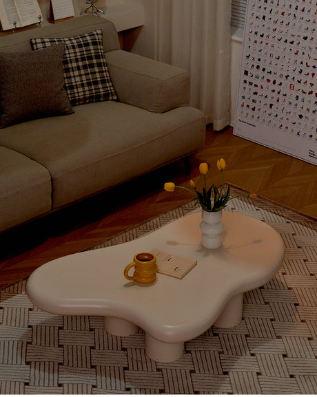 A&D Juniper Creamy Modern Coffee Table from A&D