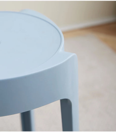 A&D Leonardo Stackable Thick Circular Modern Plastic Stool from A&D