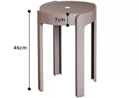 A&D Leonardo Stackable Thick Circular Modern Plastic Stool from A&D
