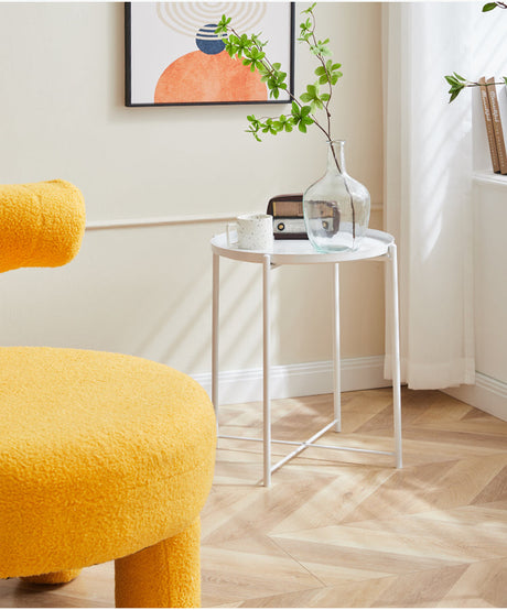 A&D Lysander Minimalist Wrought Iron Coffee Table from A&D