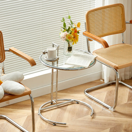 A&D Mariposa Sleek Modern Round Coffee Table from A&D