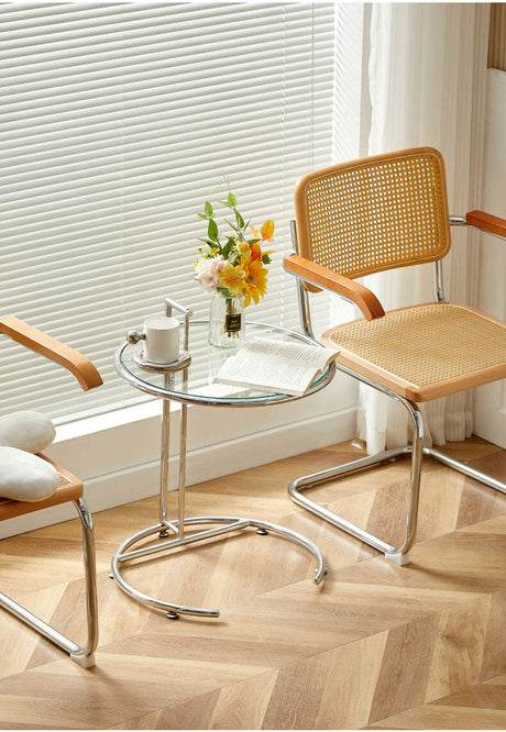 A&D Mariposa Sleek Modern Round Coffee Table from A&D