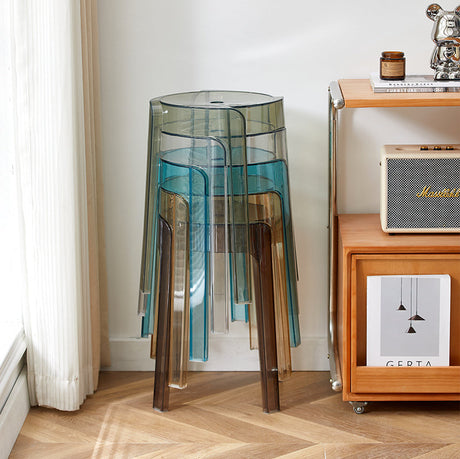 A&D Mariposa Sleek Transparent Stackable Stool from A&D