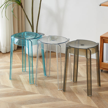 A&D Mariposa Sleek Transparent Stackable Stool from A&D