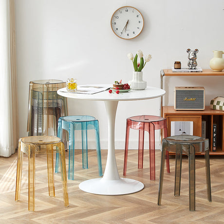 A&D Mariposa Sleek Transparent Stackable Stool from A&D
