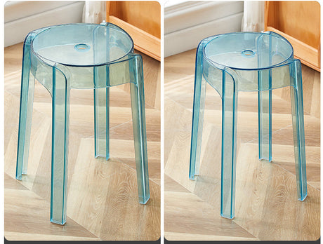 A&D Mariposa Sleek Transparent Stackable Stool from A&D