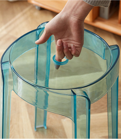 A&D Mariposa Sleek Transparent Stackable Stool from A&D