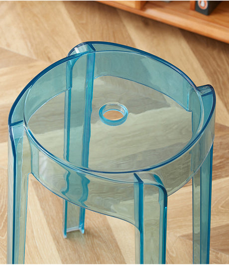 A&D Mariposa Sleek Transparent Stackable Stool from A&D