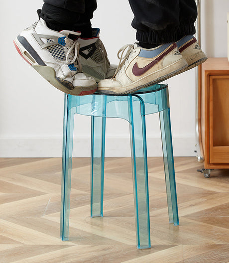 A&D Mariposa Sleek Transparent Stackable Stool from A&D