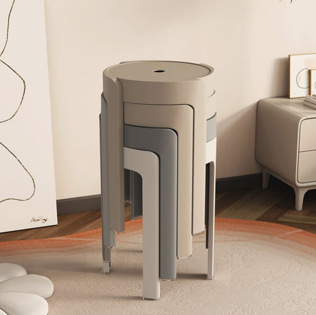 A&D Marisol Stylish Stackable Round Stool from A&D