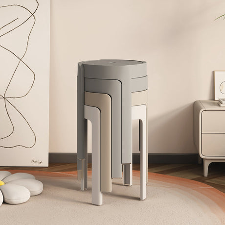 A&D Marisol Stylish Stackable Round Stool from A&D