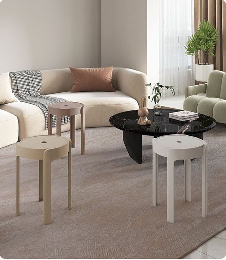 A&D Marisol Stylish Stackable Round Stool from A&D