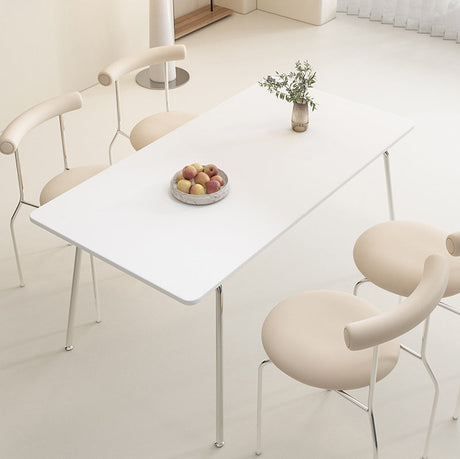 A&D Yuzuki Minimalist Creamy White Dining Table from A&D