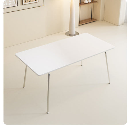 A&D Yuzuki Minimalist Creamy White Dining Table from A&D