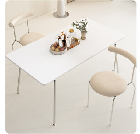 A&D Yuzuki Minimalist Creamy White Dining Table from A&D