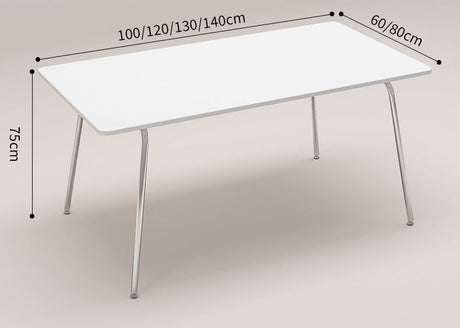 A&D Yuzuki Minimalist Creamy White Dining Table from A&D