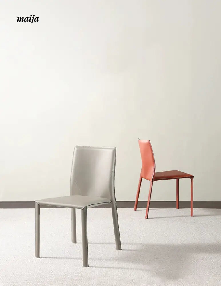 Saddle Leather Dining Chairs from maija