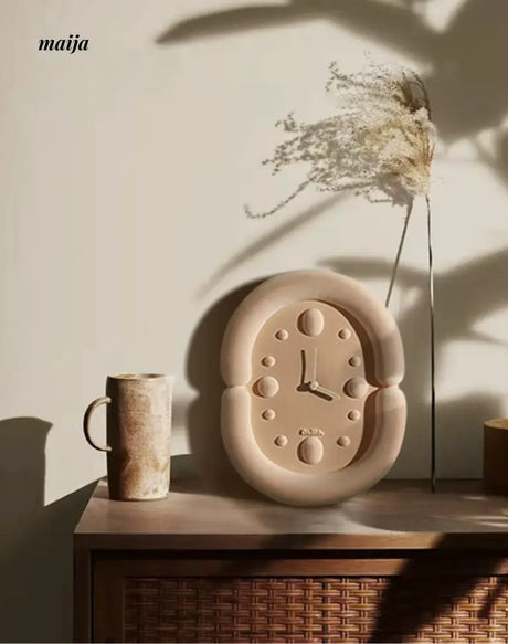 Fuzzy Oval Wall Clock from maija
