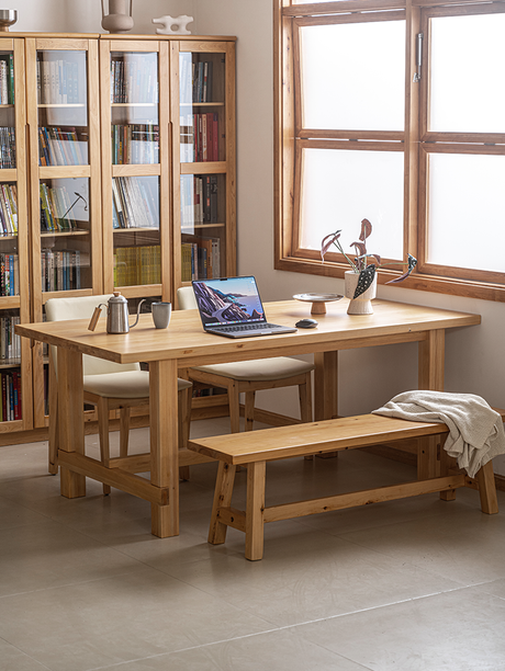 BAIYA SHUNAN Akira Durable Solid Wood Square Dining Table from BAIYA SHUNAN
