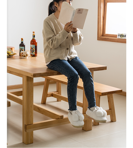 BAIYA SHUNAN Akira Durable Solid Wood Square Dining Table from BAIYA SHUNAN