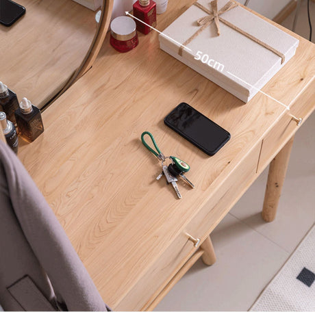 BAIYA SHUNAN Elowen Natural Wood Minimalist Dressing Table from BAIYA SHUNAN