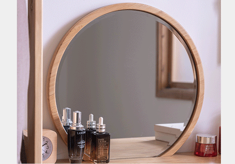 BAIYA SHUNAN Elowen Natural Wood Minimalist Dressing Table from BAIYA SHUNAN