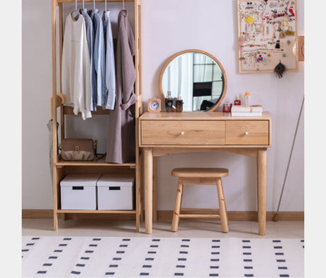 BAIYA SHUNAN Elowen Natural Wood Minimalist Dressing Table from BAIYA SHUNAN