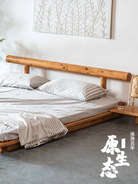 BAIYA SHUNAN Haru Elegant Japanese Cypress Double Bed from BAIYA SHUNAN