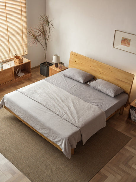BAIYA SHUNAN Haruki Elegant Natural Wood Tatami Bed from BAIYA SHUNAN