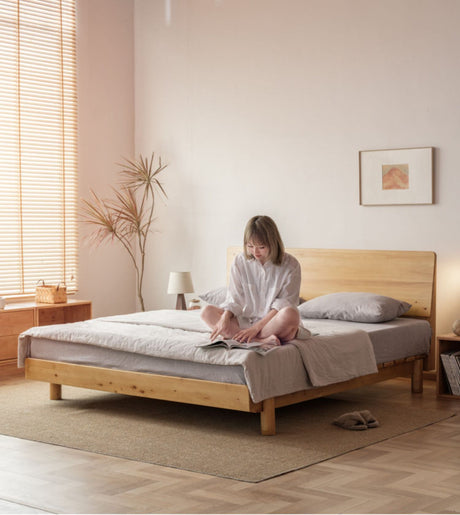 BAIYA SHUNAN Haruki Elegant Natural Wood Tatami Bed from BAIYA SHUNAN